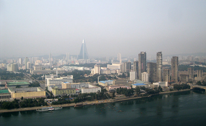 Вид на Пхеньян со смотровой площадки