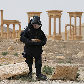 Разминирование исторической части и окрестностей Пальмиры сводным отрядом Международного противоминного центра Вооруженных Сил Российской Федерации Разминирование исторической части и окрестностей Пальмиры сводным отрядом Международного противоминного центра Вооруженных Сил Российской Федерации