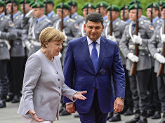 Канцлер Германии Ангела Меркель и премьер-министр Украины Владимир Гройсман