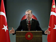 Президент Турции Тайип Эрдоган выступает в Анкаре
