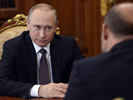 Рабочая встреча президента РФ В. Путина с губернатором Архангельской области И. Орловым