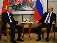 Президент Турции Тайип Эрдоган и президент РФ Владимир Путин перед саммитом G20