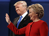 Кандидаты в президенты США Дональд Трамп и Хиллари Клинтон на дебатах