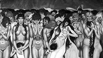 Репродукция картины А. А. Викулина «Бабий яр»