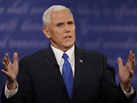 Кандидат в вице-президенты США от Республиканской партии Майк Пенс во время дебатов