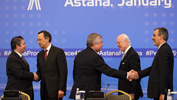 Участники переговоров в Астане