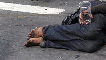 Бездомный в Нью-Йорке