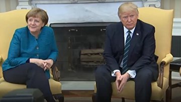 Трамп отказался пожимать руку Меркель