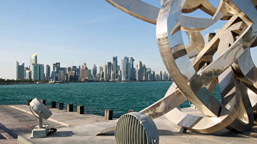 Вид с набережной на район Вест-Бэй города Доха