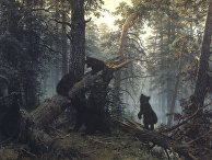 Репродукция картины "Утро в сосновом лесу"