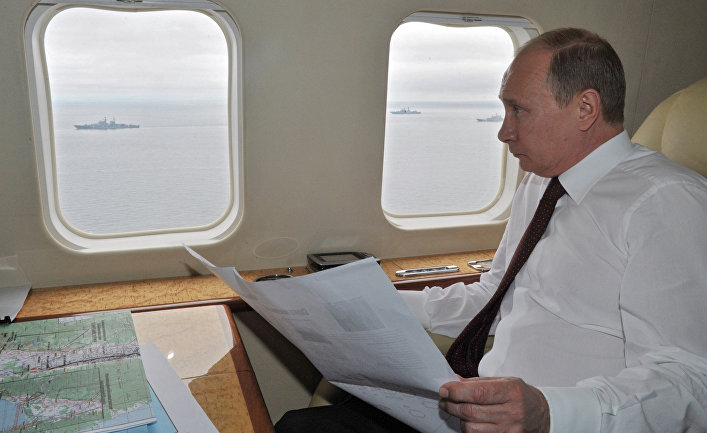 В.Путин ознакомился с ходом военных учений в Восточном ВО