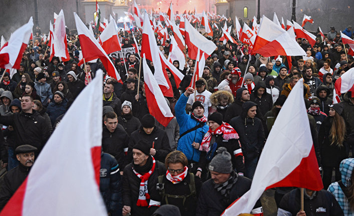 March in Warsaw on the occasion of the Independence Day