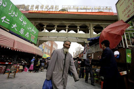 Улица в Хотане, Синьцзян-Уйгурский автономный район