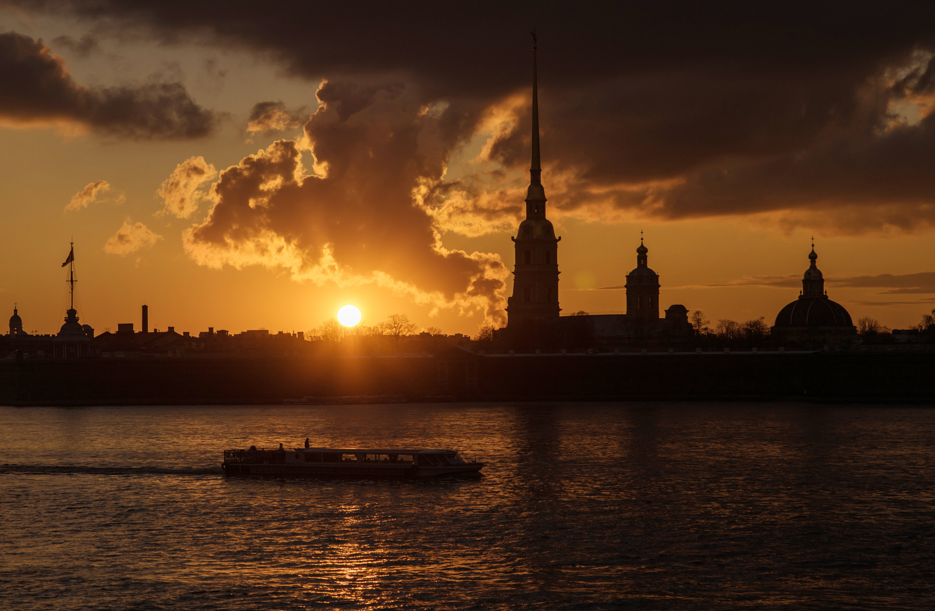 Санкт Петербург Петропавловская крепость закат